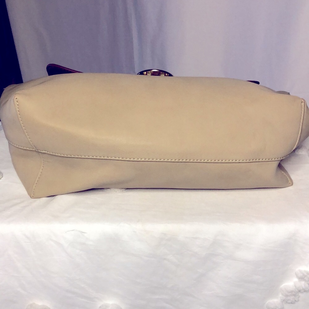 Who What Wear Large Color Block (Cream & Rust Col… - image 8